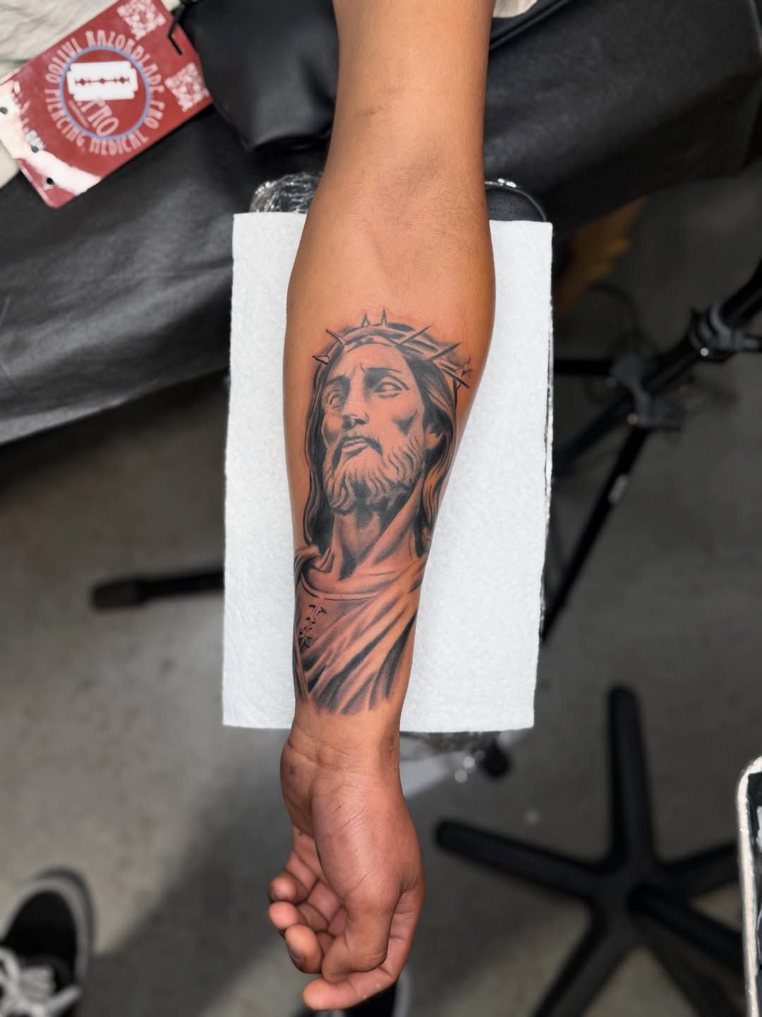 Tattoo by @unrendered_tattz — realism, black_and_grey