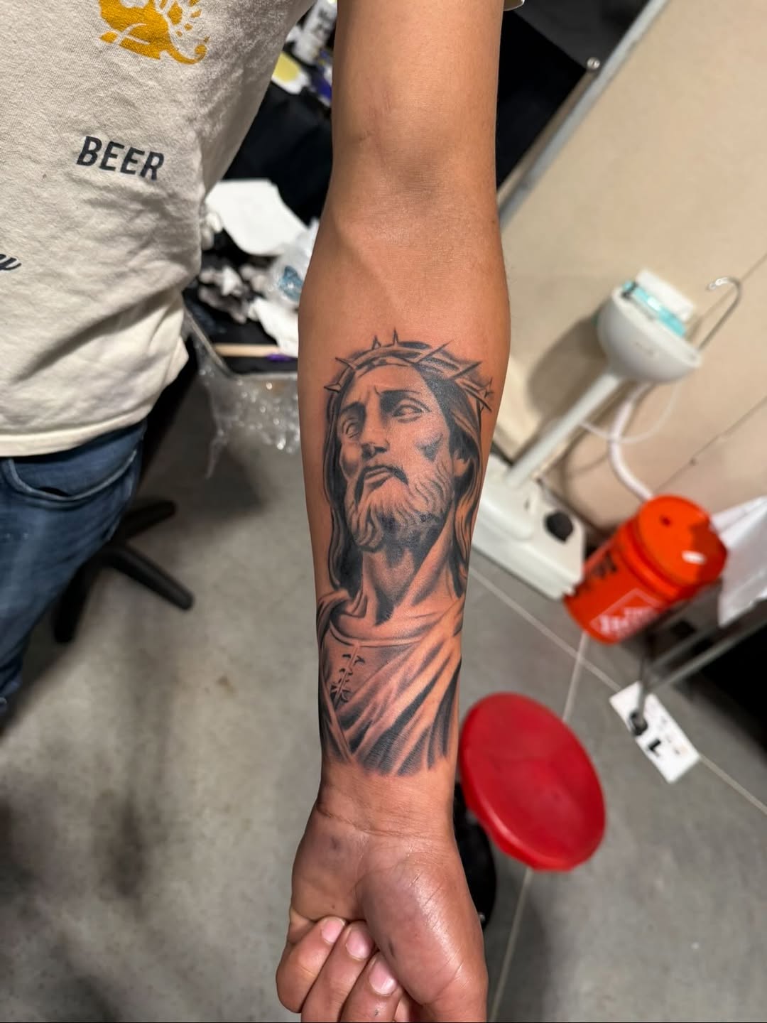 Tattoo by @unrendered_tattz — realism, black_and_grey