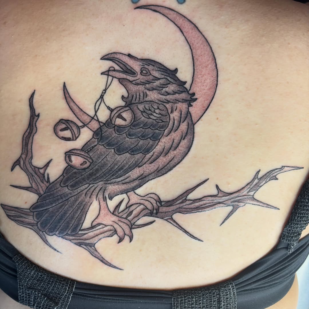 Tattoo by @manicpixietattoos — black_and_grey, dotwork