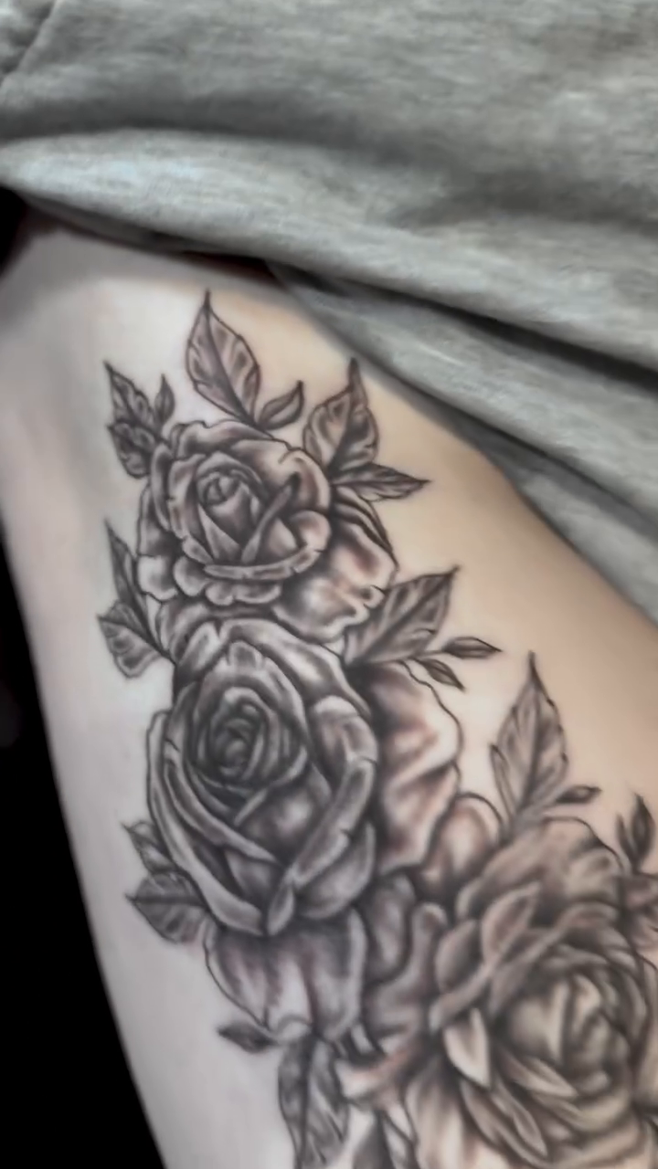 Tattoo by @tat.suey.ink — black_and_grey, realism