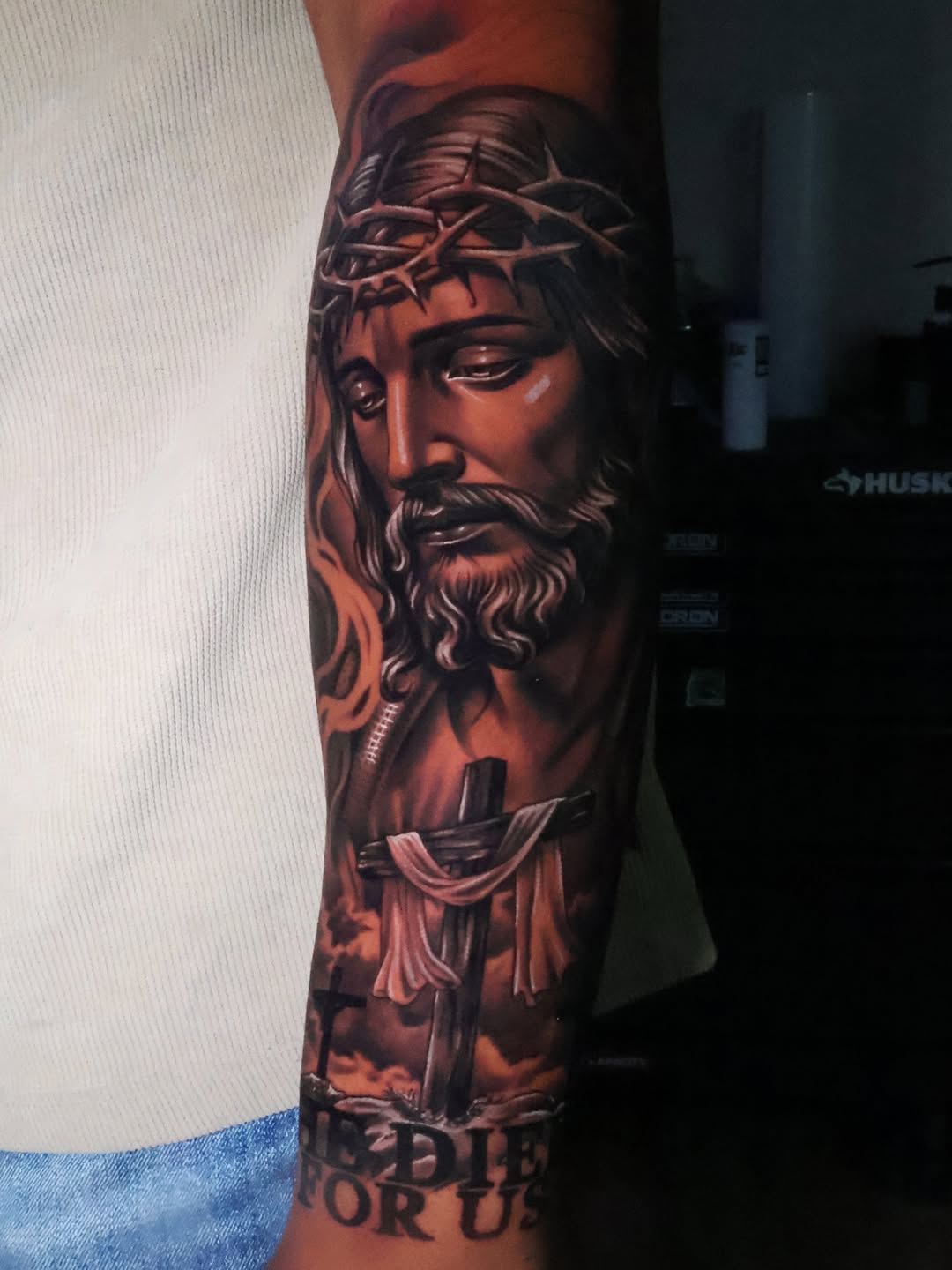 Tattoo by @angels__tattoo — realism, black_and_grey
