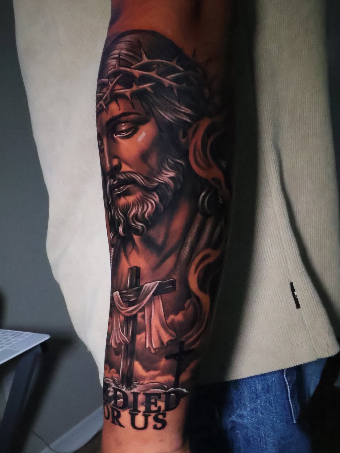 Tattoo by @angels__tattoo — realism, black_and_grey