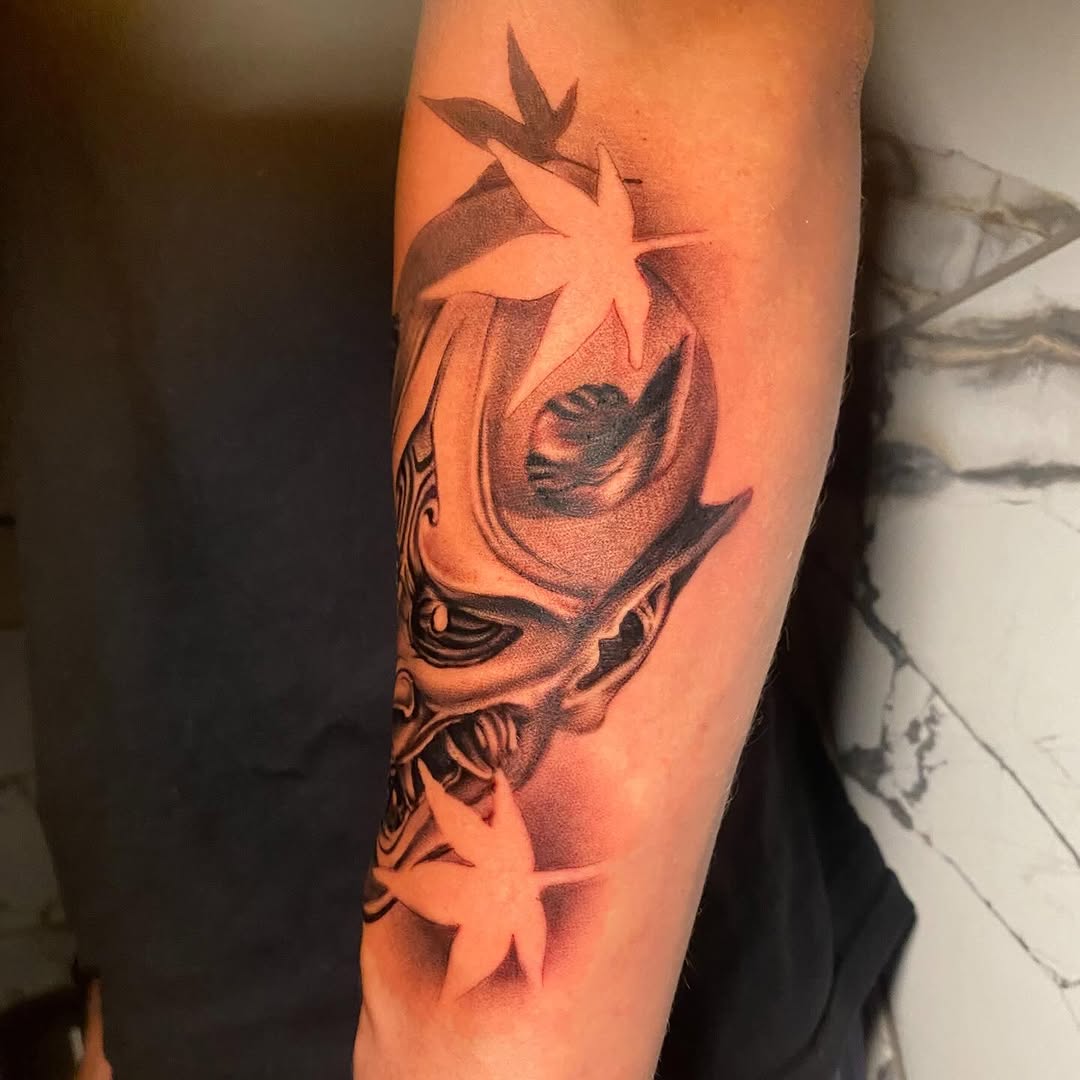 Tattoo by @nathena.ink — japanese_irezumi, black_and_grey
