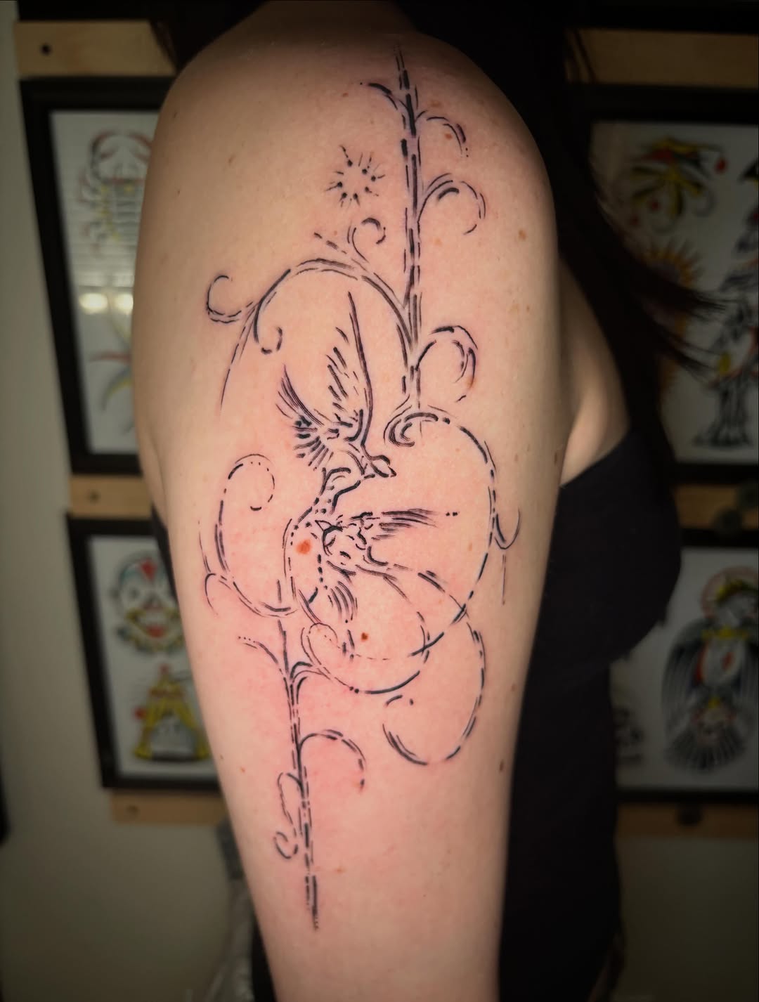 Tattoo by @chemical_adhesive — fine_line, sketch