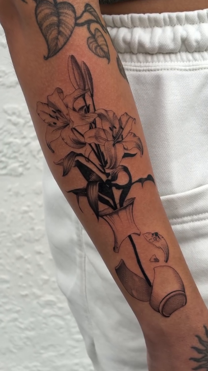 Tattoo by @inkedwlove — fine_line, black_and_grey