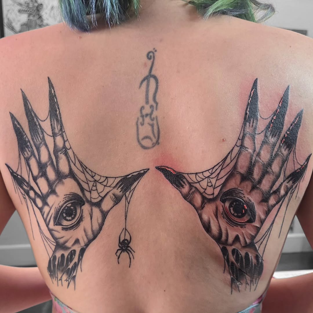 Tattoo by @katconiglioart β black_and_grey, dark_realism