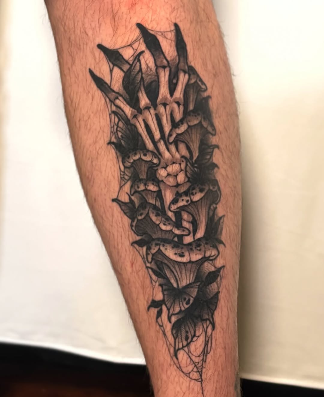 Tattoo by @rbornetattoo — dark_realism, black_and_grey