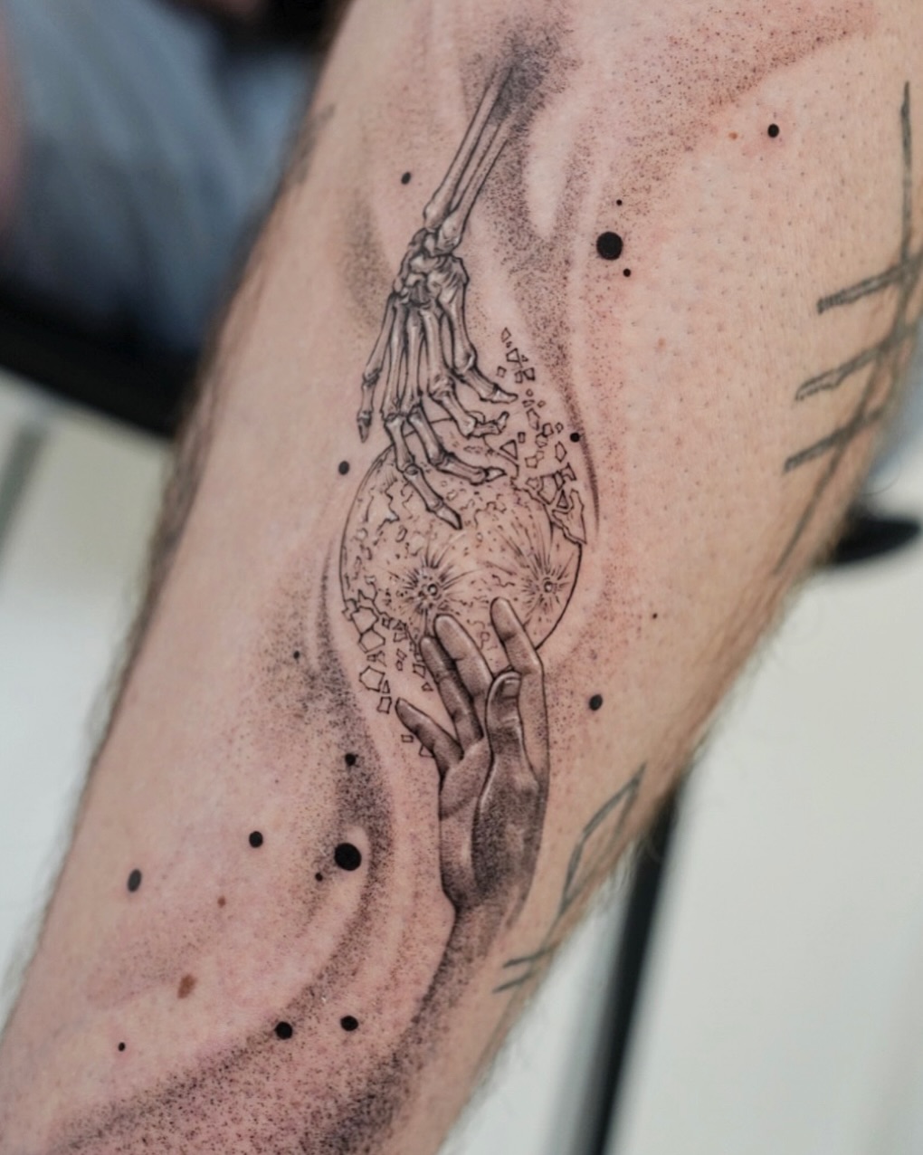Tattoo by @ink.tonight — illustrative, black_and_grey