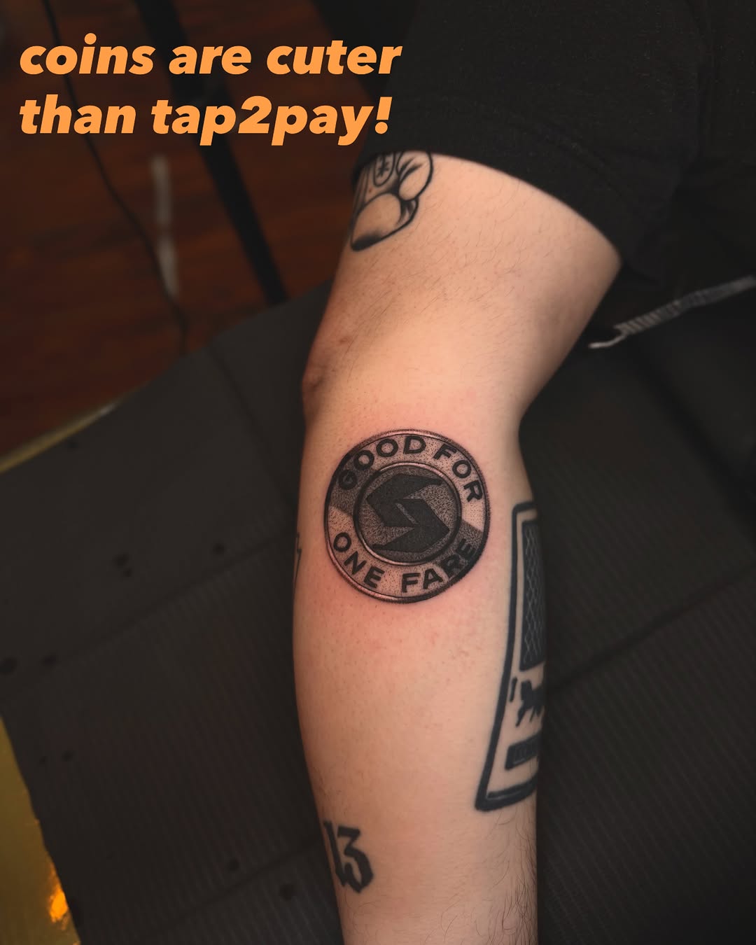 Tattoo by @slightlyorange — black_and_grey, lettering_script