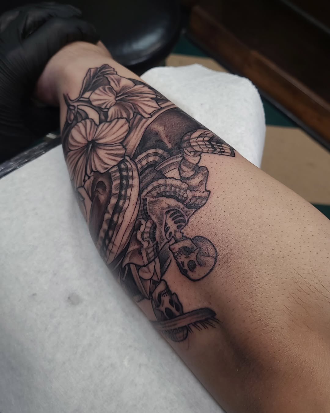 Tattoo by @drvodkatattoos — black_and_grey