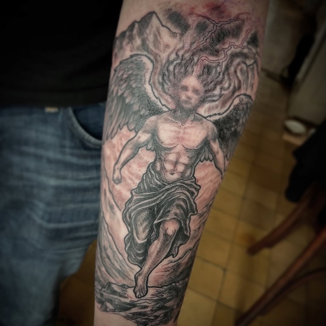 Tattoo by @yatush — realism, black_and_grey