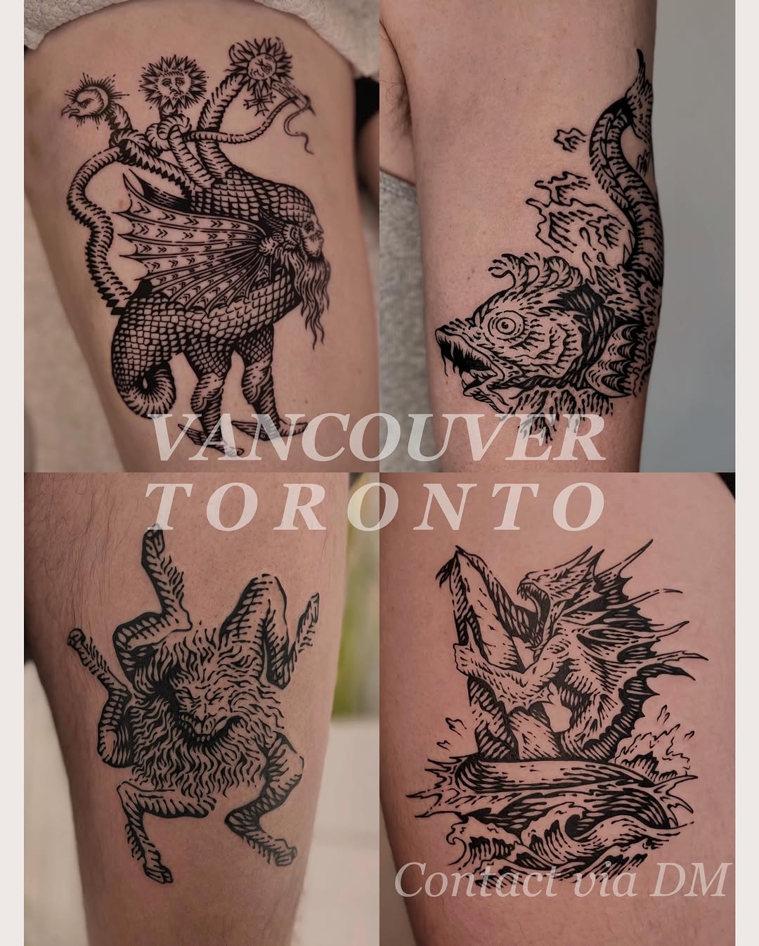Tattoo by @wonny_wood โ blackwork, illustrative