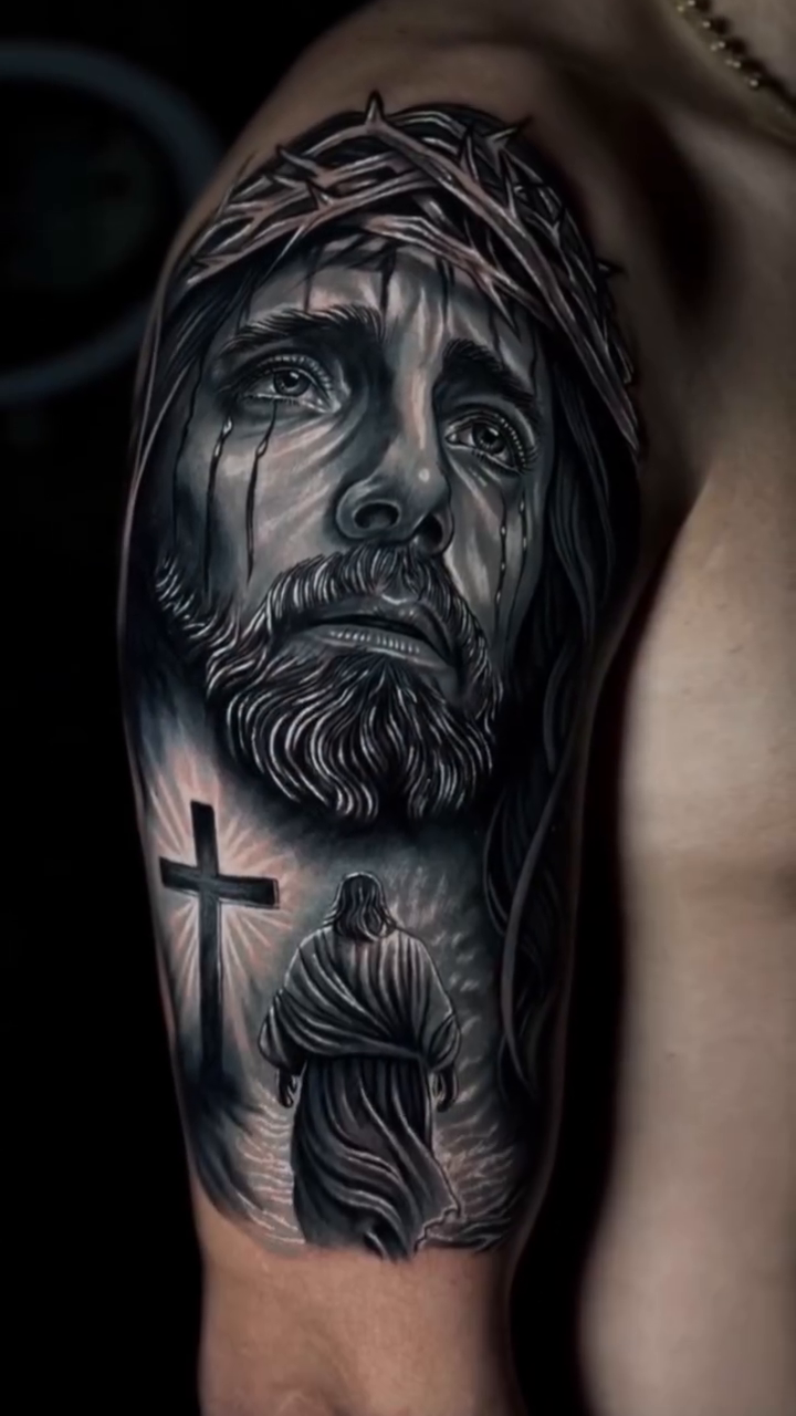 Tattoo by @yogiithetattooplug — black_and_grey, realism