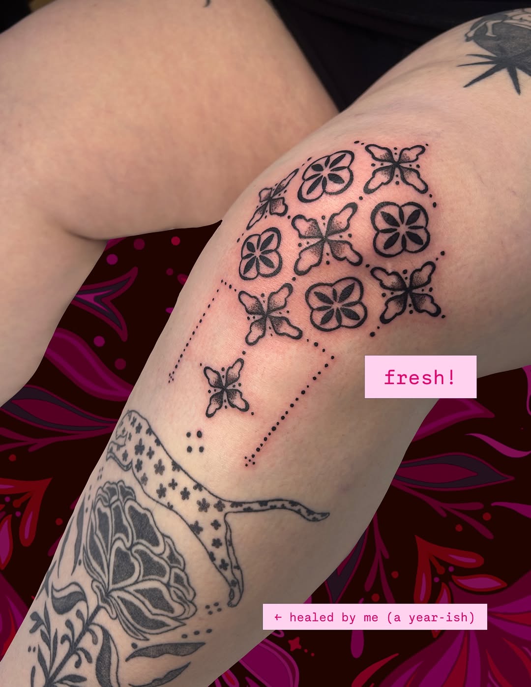 Tattoo by @honeybunnympls — geometric, dotwork