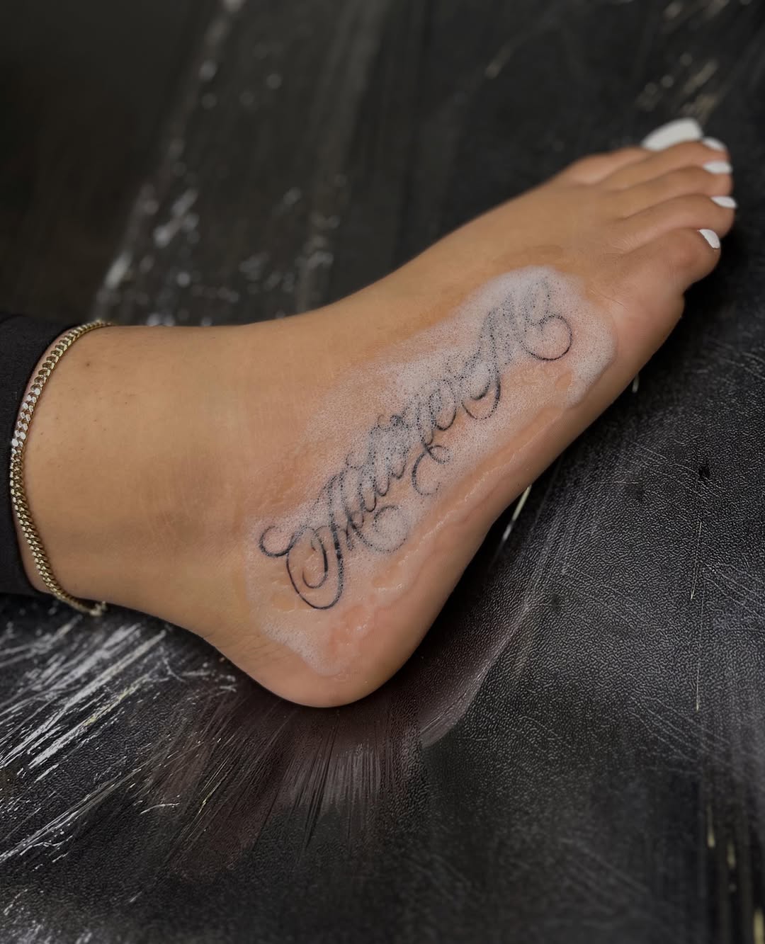 Tattoo by @benji_tattoos714 — lettering_script, fine_line
