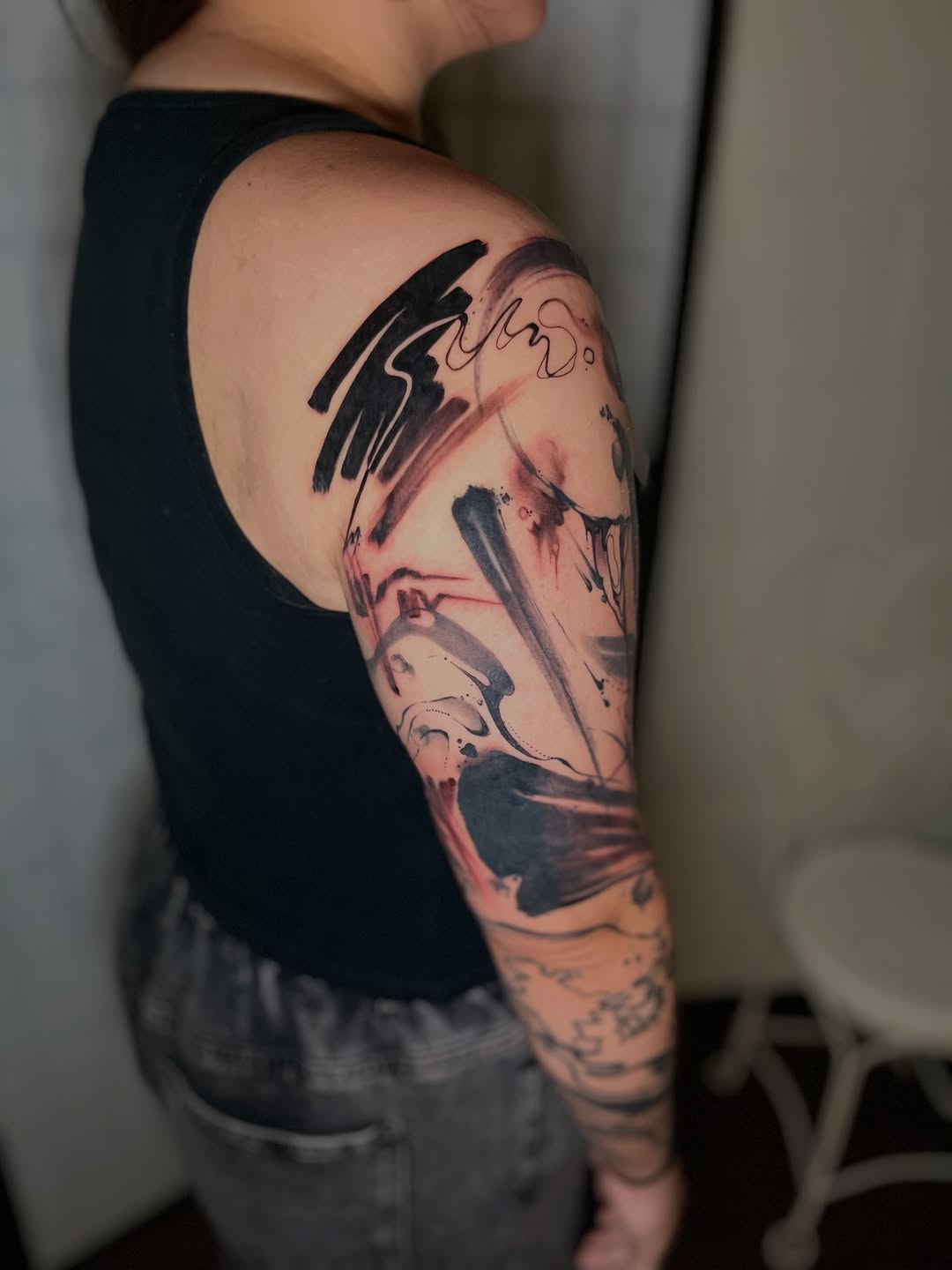 Tattoo by @sick_brat — trash_polka, blackwork