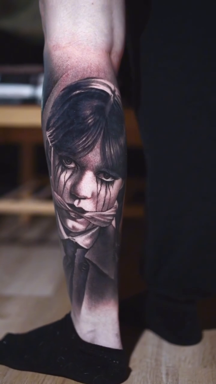 Tattoo by @lukalajoie — dark_realism, black_and_grey