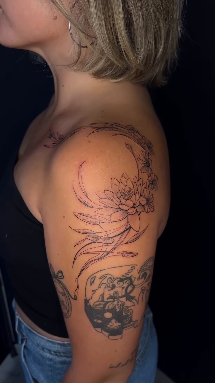 Tattoo by @artdrastic — illustrative, black_and_grey