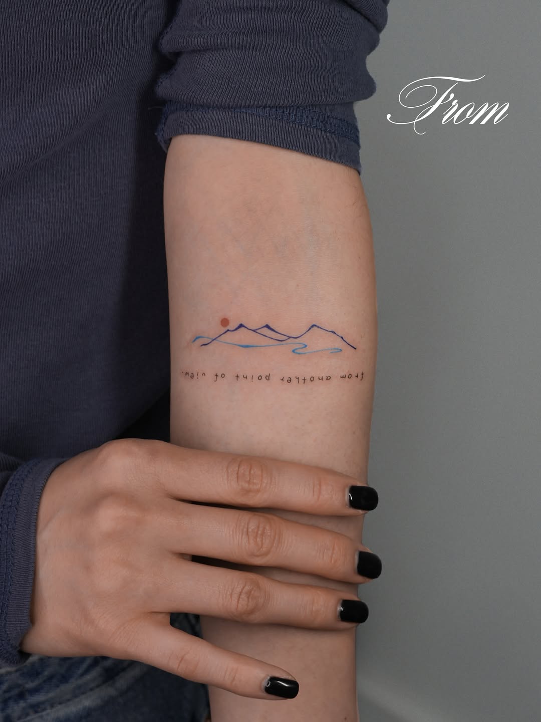 Tattoo by @tattooernyc โ fine_line, lettering_script