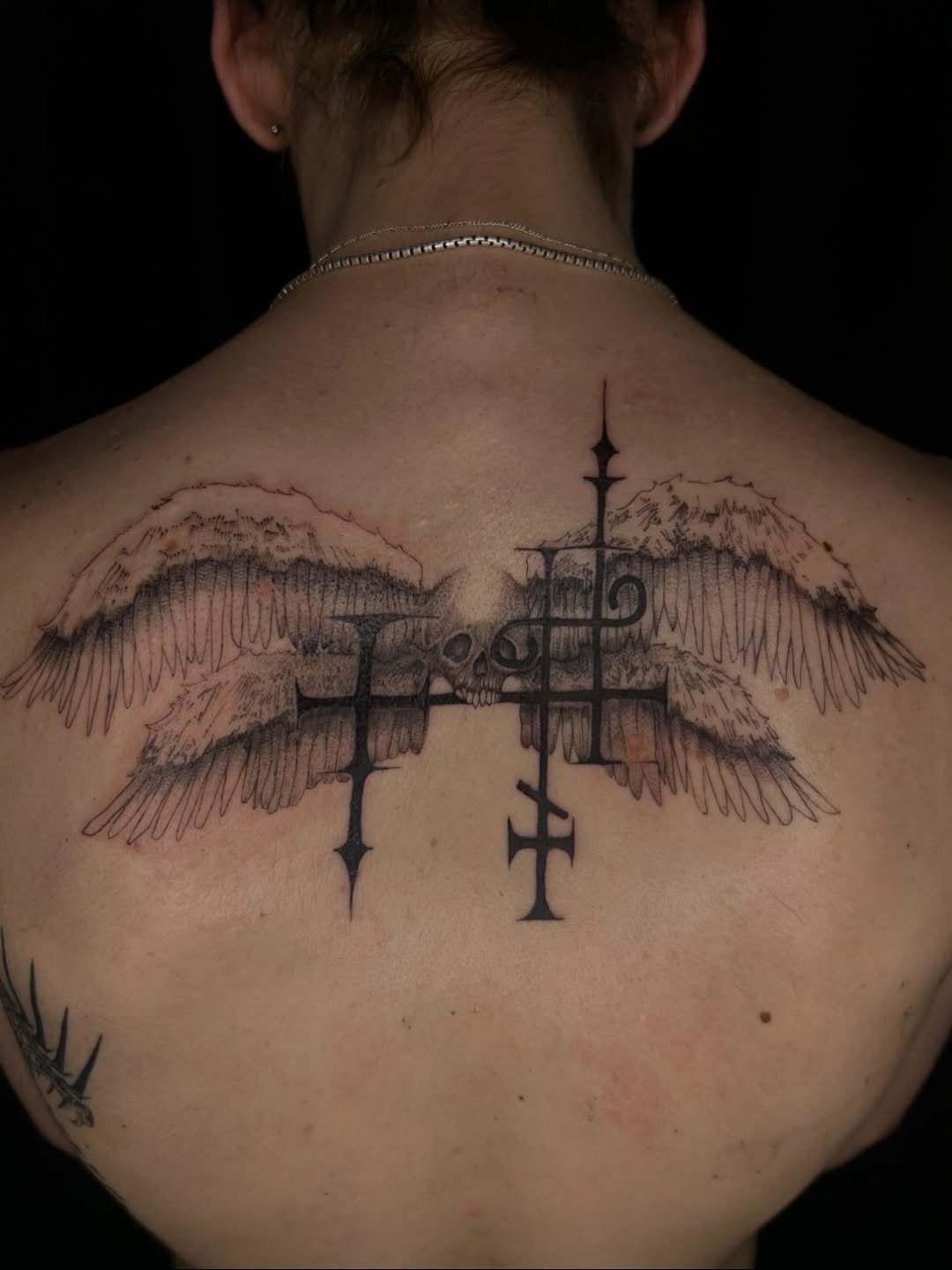 Tattoo by @rickymodelo — blackwork