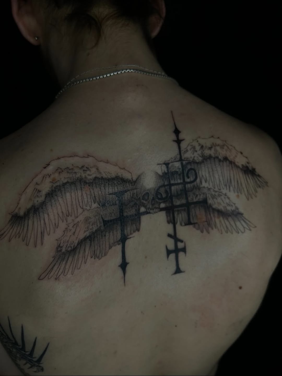 Tattoo by @rickymodelo — blackwork