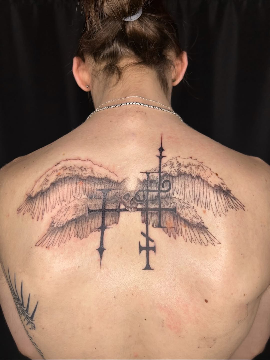 Tattoo by @rickymodelo — blackwork