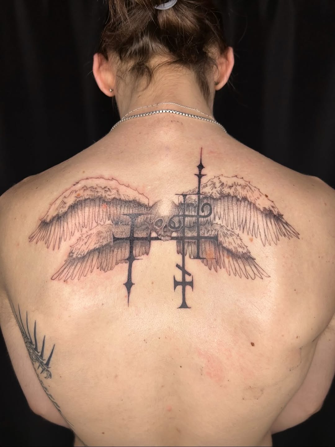 Tattoo by @rickymodelo — blackwork