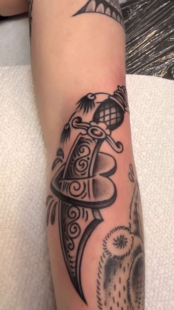 Tattoo by @macybirdtattoos — black_and_grey, illustrative