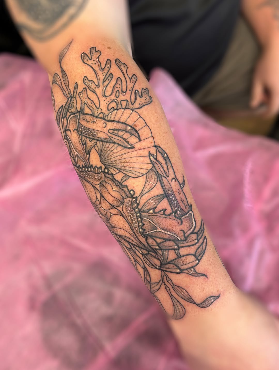 Tattoo by @sadie.tattoos — illustrative, black_and_grey