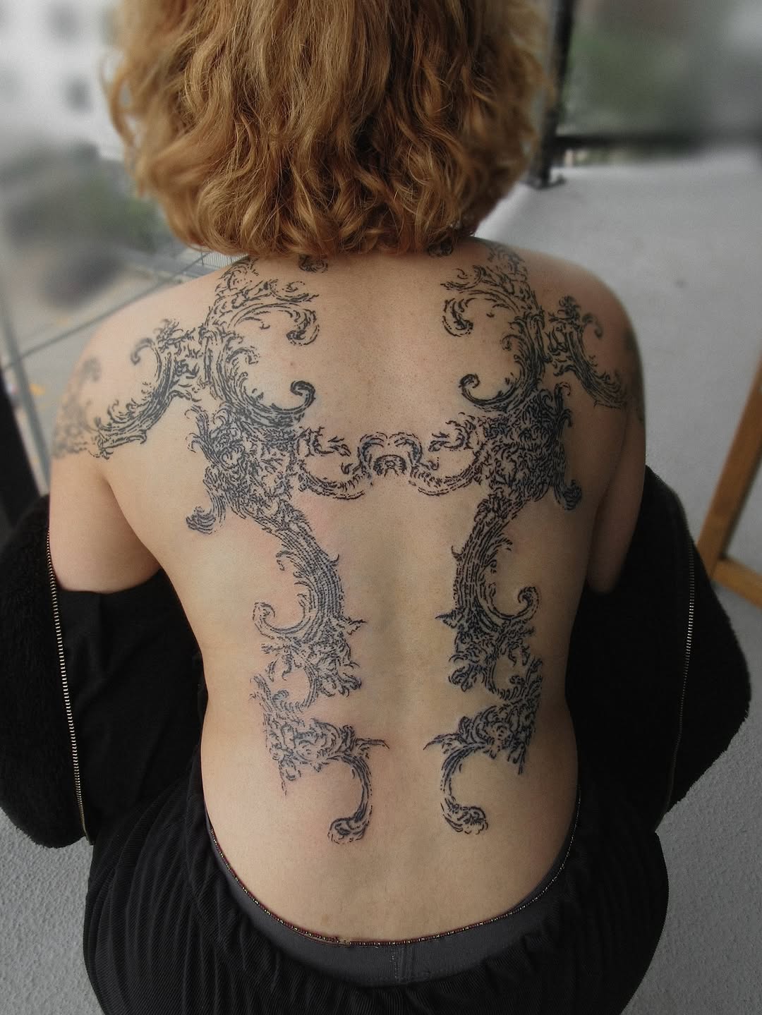 Tattoo by @sacer________ — ornamental, black_and_grey