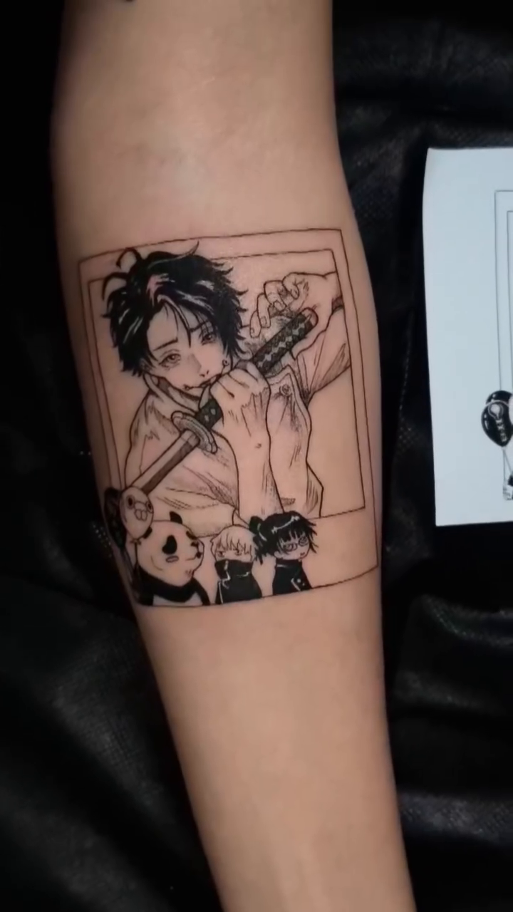 Tattoo by @lithic.ink — anime