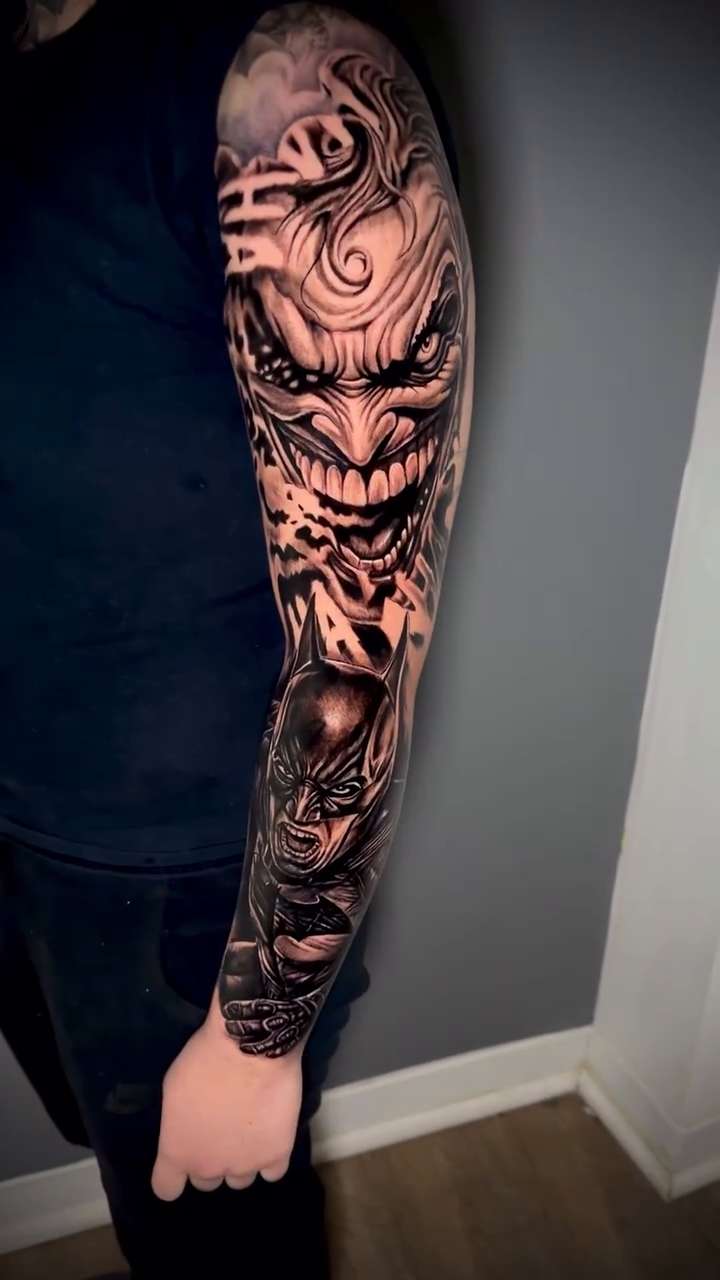 Tattoo by @imjusdifferent — black_and_grey, dark_realism