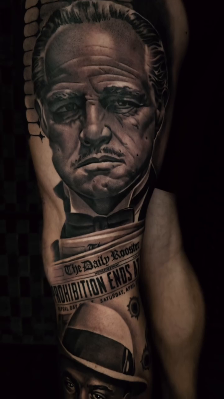 Tattoo by @tattoosbymikebrownlee — realism, black_and_grey