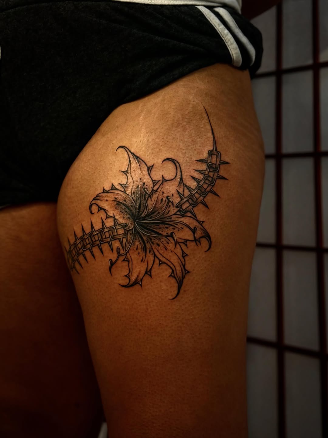 Tattoo by @inkbymiso — blackwork