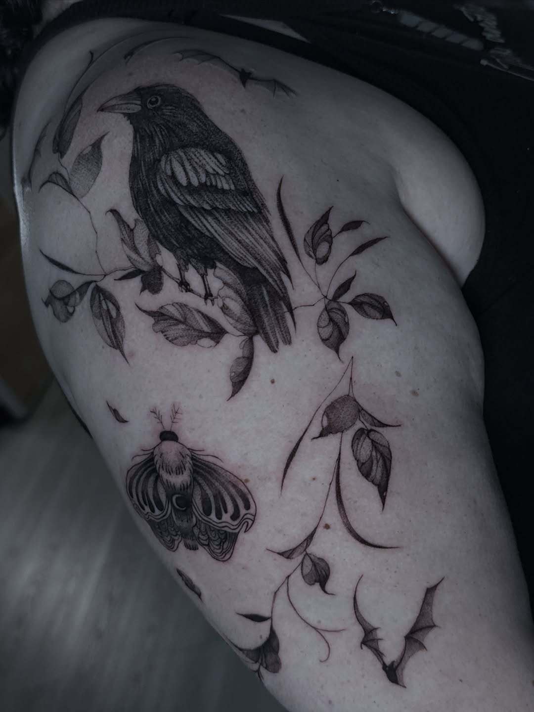 Tattoo by @ink.booo โ black_and_grey, dark_realism