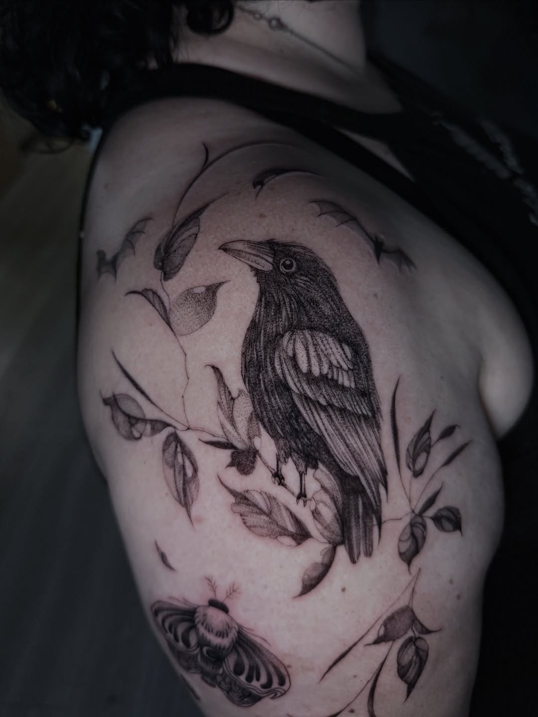 Tattoo by @ink.booo โ black_and_grey, dotwork
