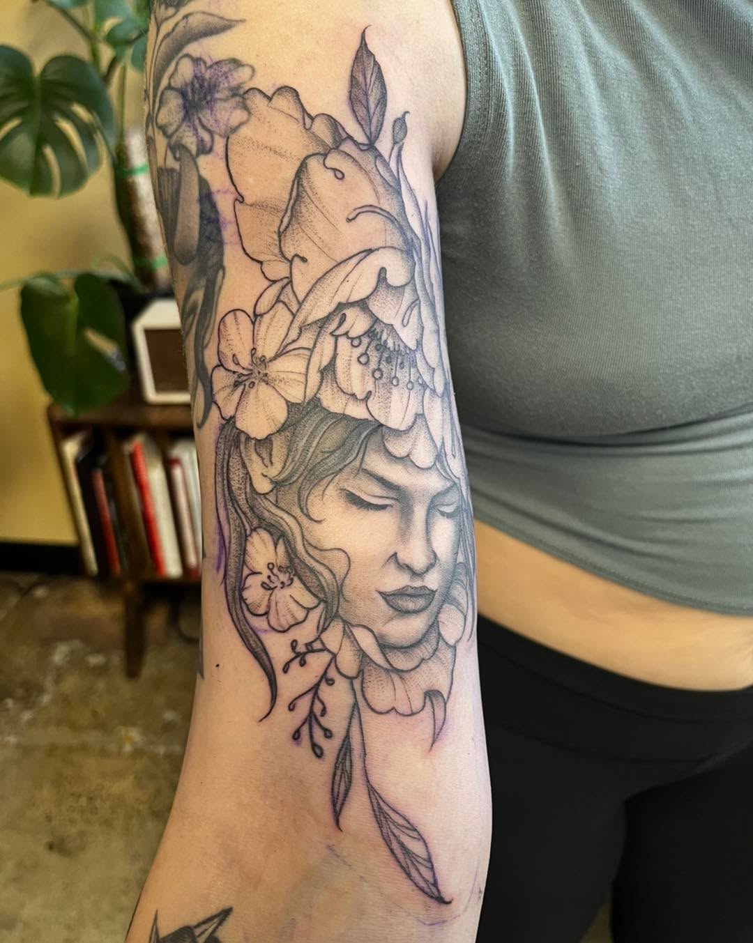 Tattoo by @lamarbodyart — black_and_grey, realism