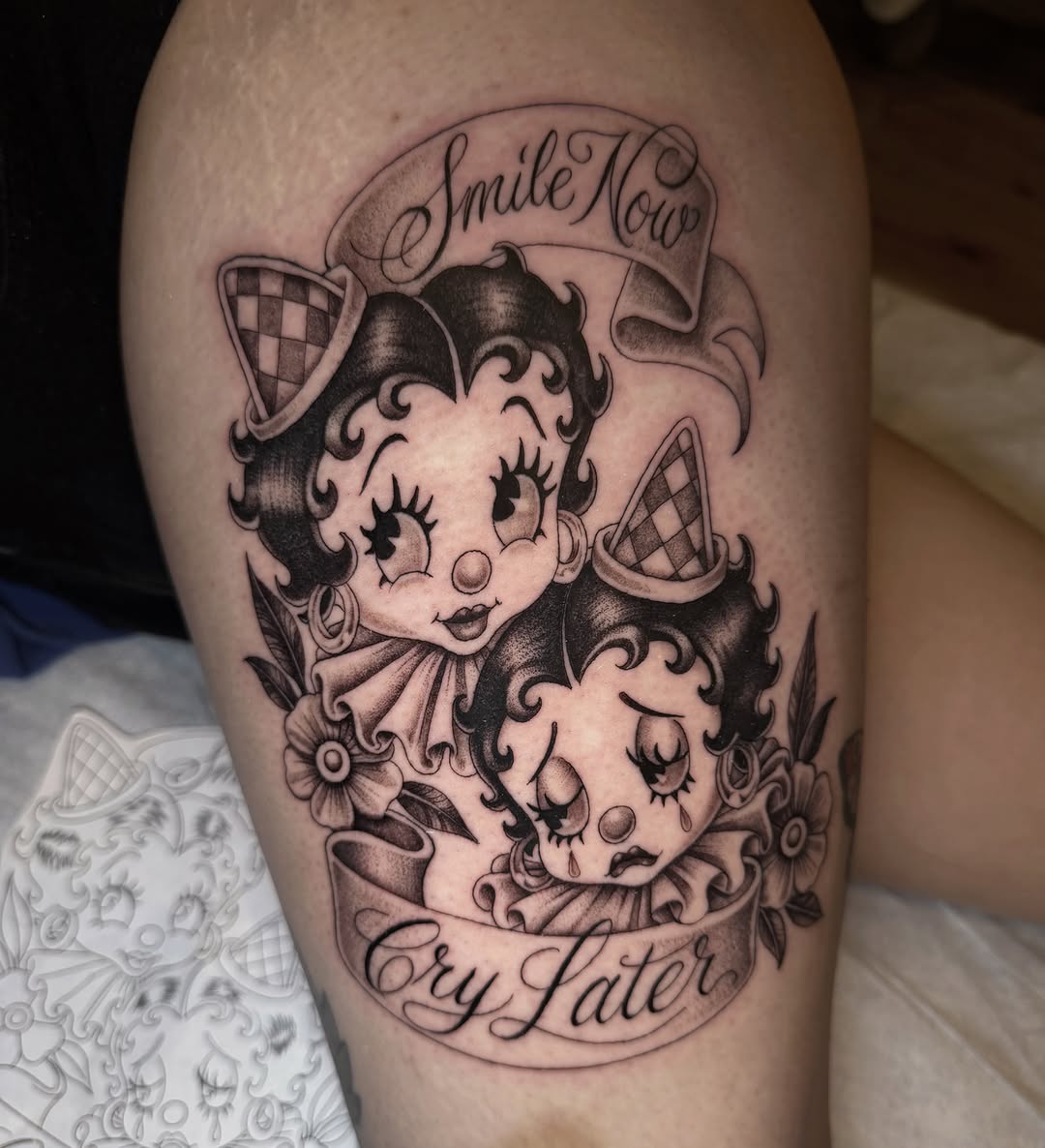 Tattoo by @ruckustattoo — chicano, lettering_script