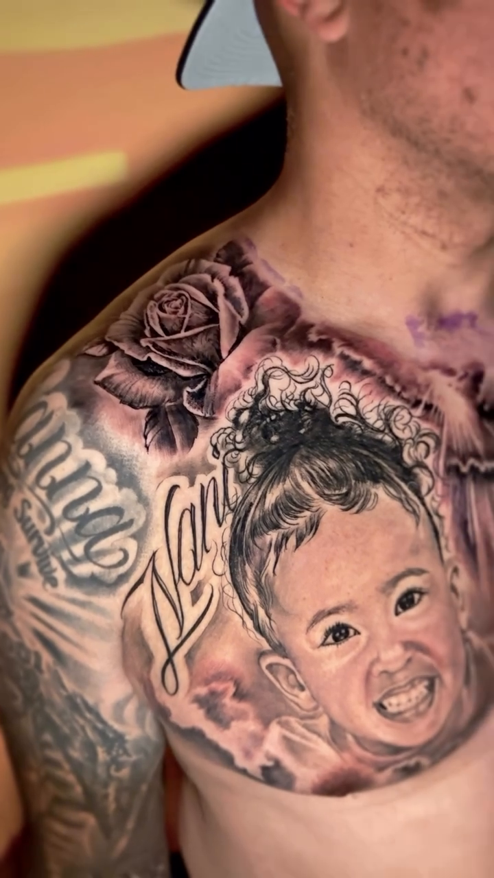 Tattoo by @bloodmoney_tattoos — realism, black_and_grey