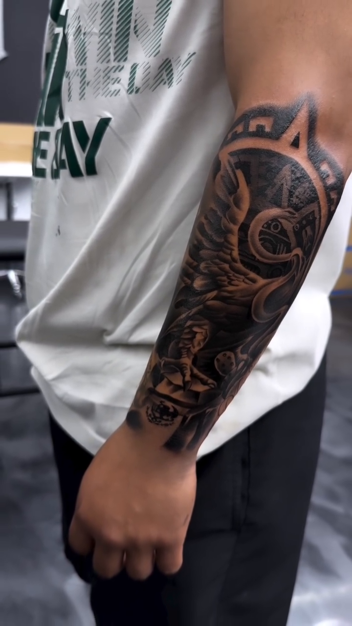 Tattoo by @tattooboytattoos — black_and_grey, realism