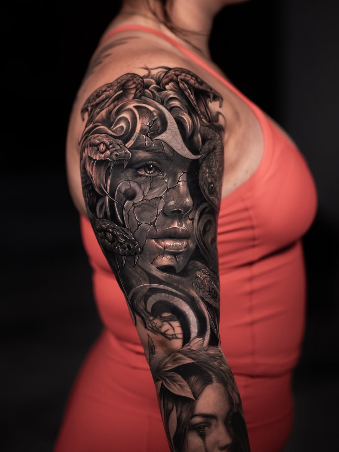 Tattoo by @andretattoostx โ realism, black_and_grey