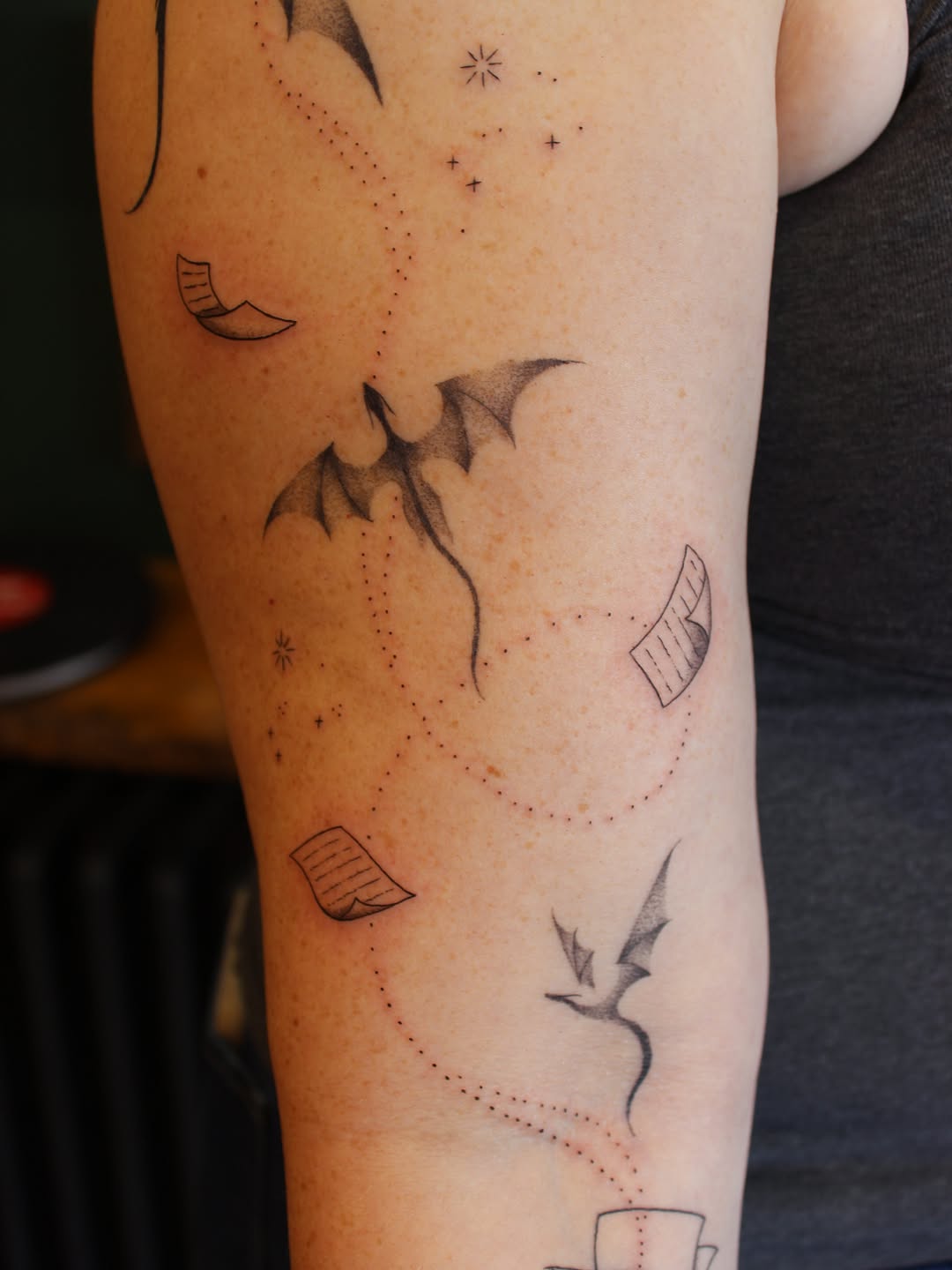 Tattoo by @emsky_ink โ fine_line, illustrative