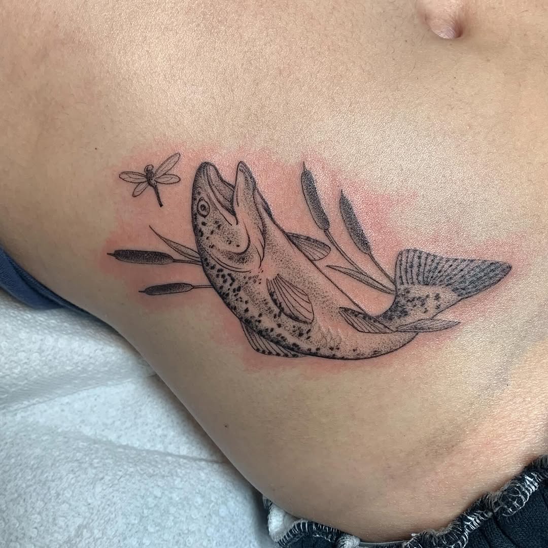 Tattoo by @tabby_wirebach_tattoos — realism, dotwork