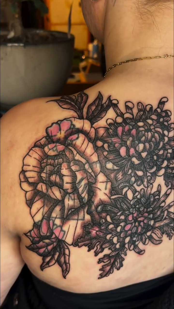 Tattoo by @jadelintattoos — illustrative, black_and_grey