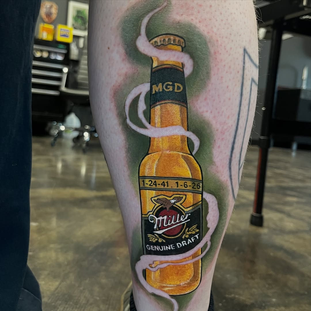 Tattoo by @tony.wilson.tattoos — realism, lettering_script