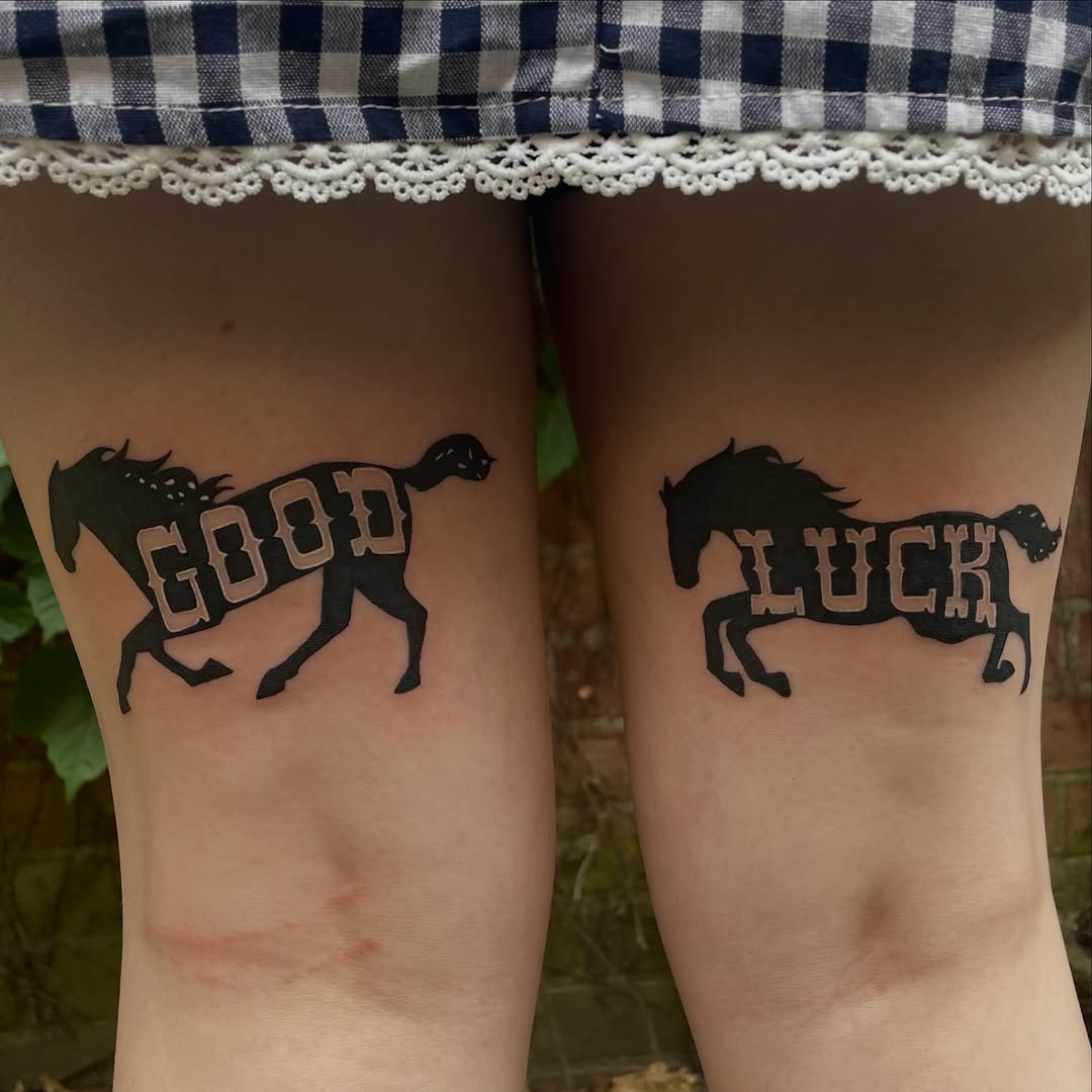 Tattoo by @goodheavenstattoos — blackwork, lettering_script