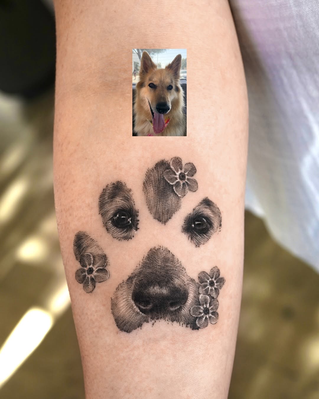 Tattoo by @tattooist_kimria — realism, black_and_grey