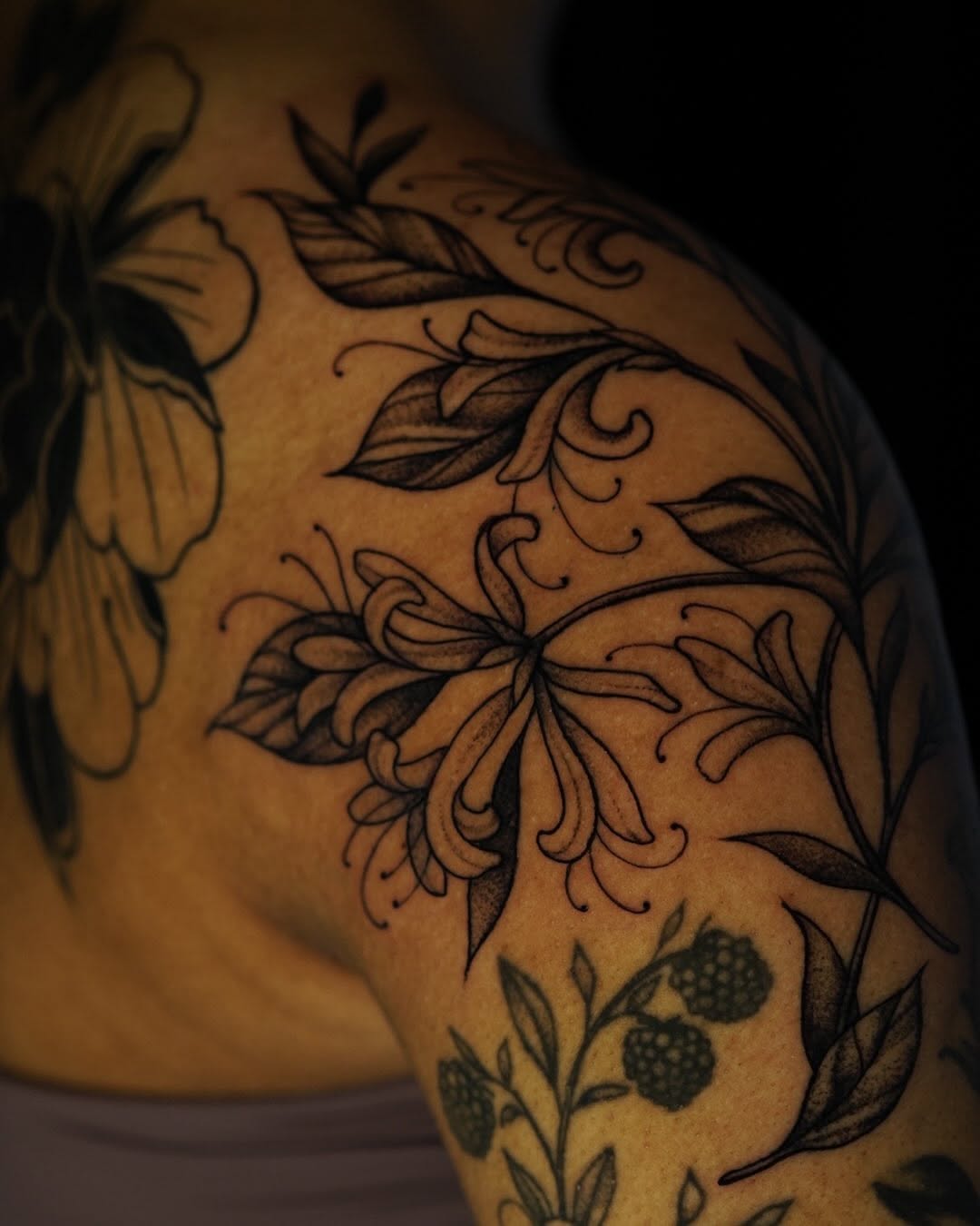 Tattoo by @ambergreytattoos — fine_line, black_and_grey