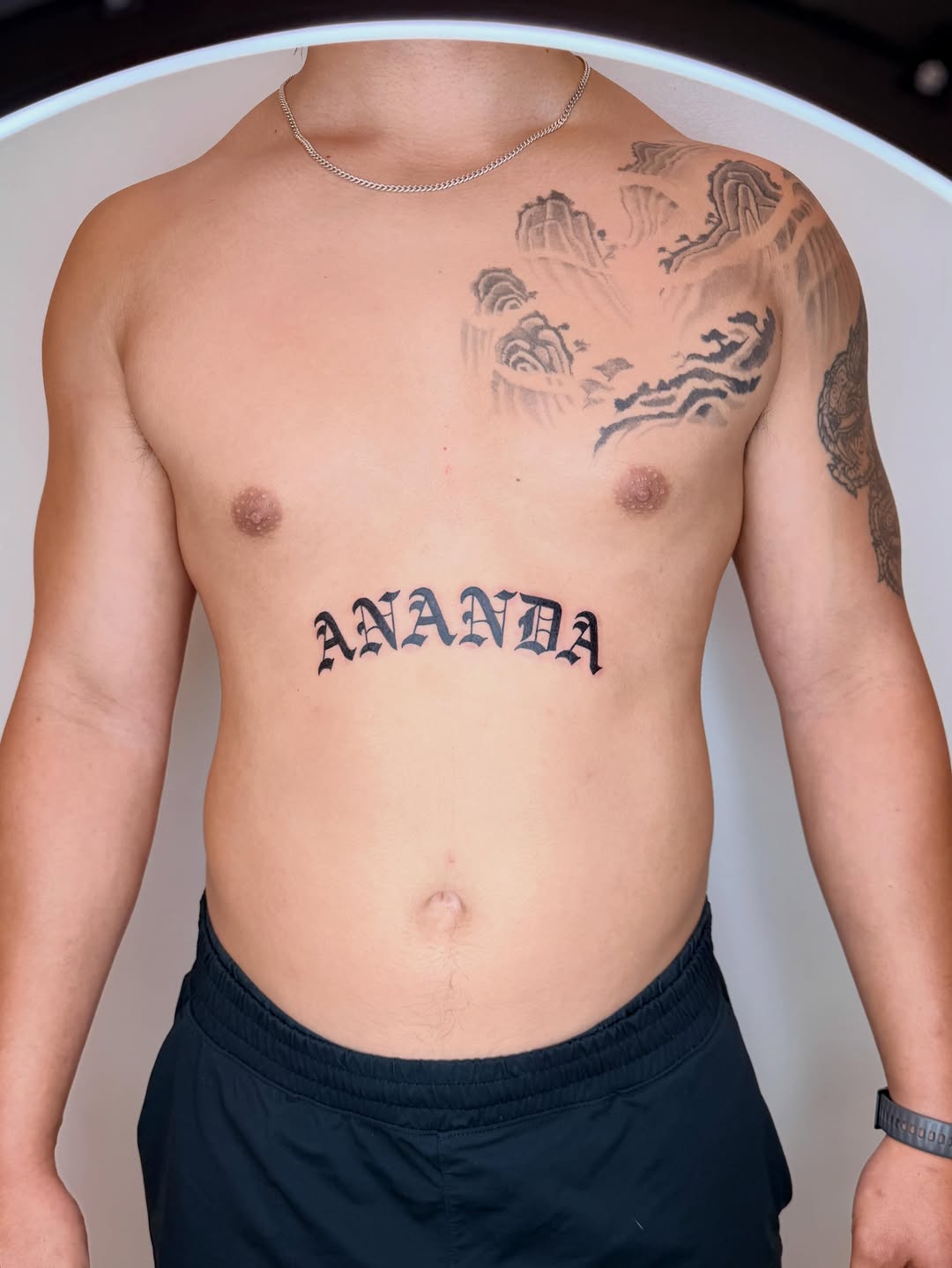 Tattoo by @pretty_heavy_ — lettering_script, blackwork