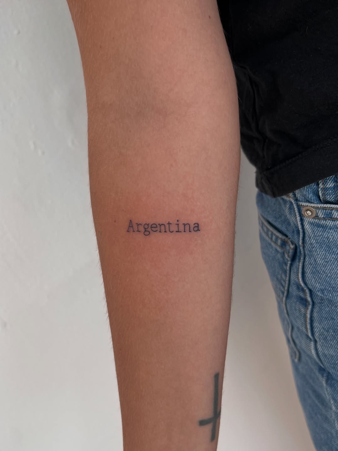 Tattoo by @eleana_tattooart — lettering_script, fine_line